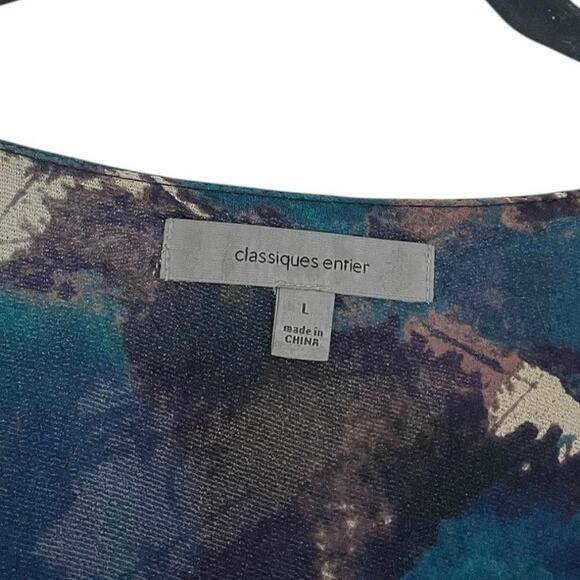 Classiques Entier Blue & Purple Cowl Neck Short Sleeve Blouse - Picture 8 of 8